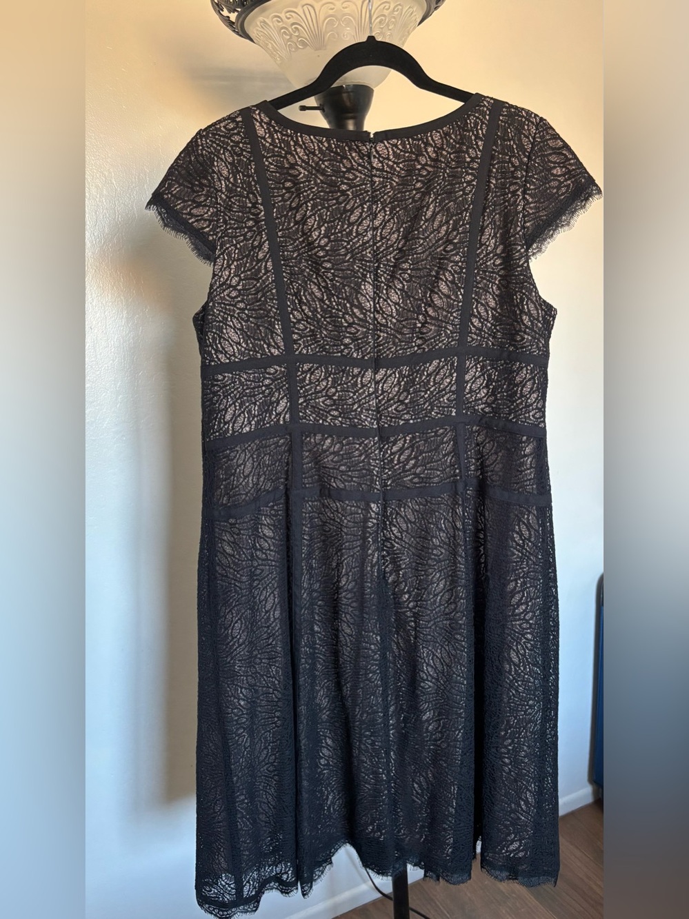 Adrianna Papell Black Lace Midi Dress - Picture 4 of 8
